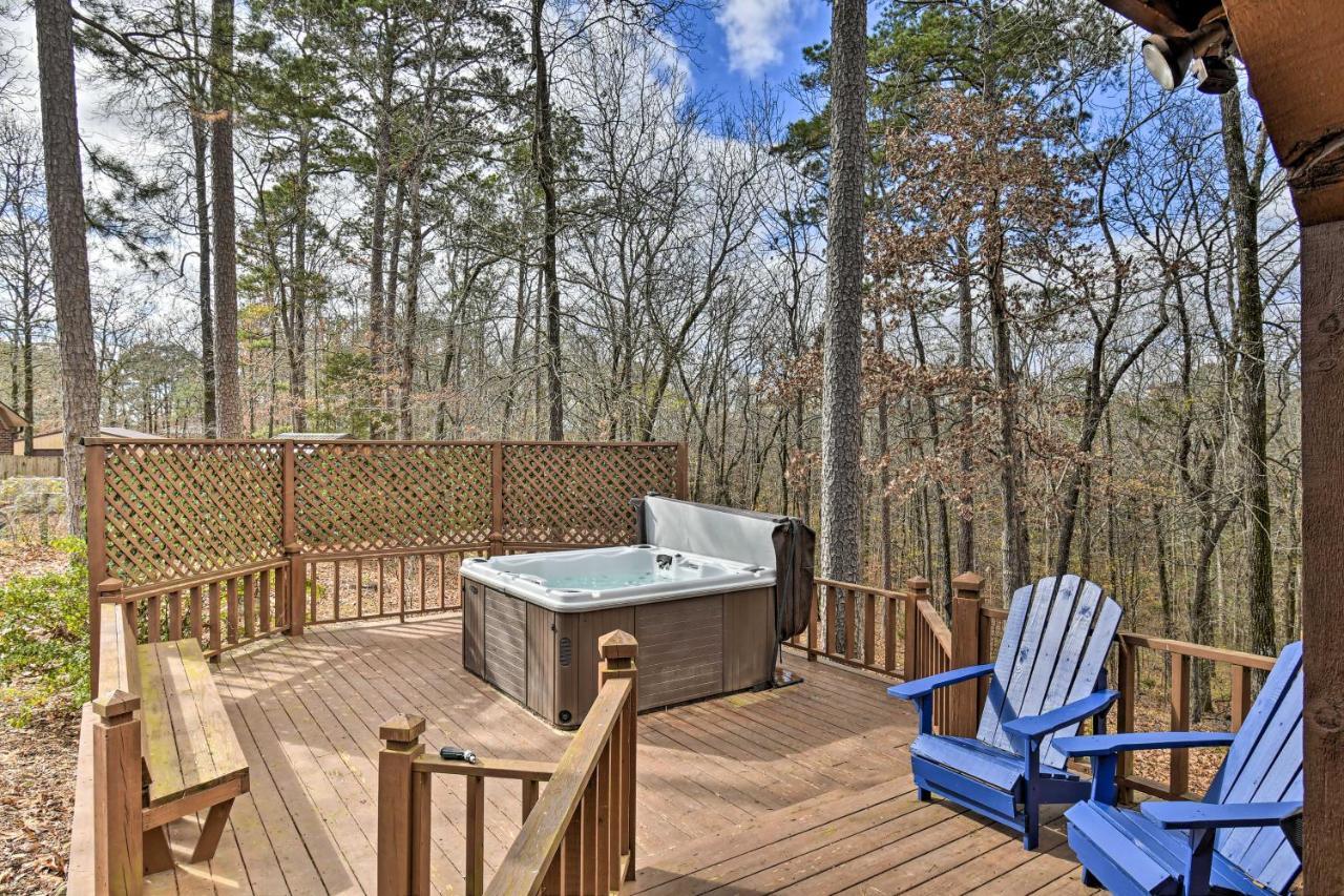 Hilltop Hot Springs Log Cabin With Hot Tub And Grill! Exteriör bild